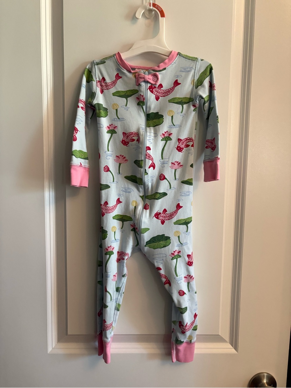 TBBC Koi & Lotus Print 2T The Beaufort Bonnet Company Cotton Onesie